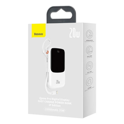 BASEUS Powerbank with fast charging 10000mAh 20W QC-PD-SCP-FCP cable Iphone Lightning white – image 5