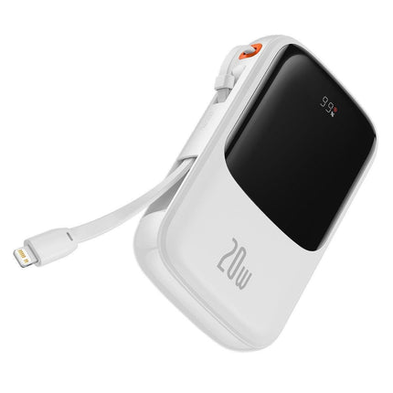 BASEUS Powerbank with fast charging 10000mAh 20W QC-PD-SCP-FCP cable Iphone Lightning white – image 6