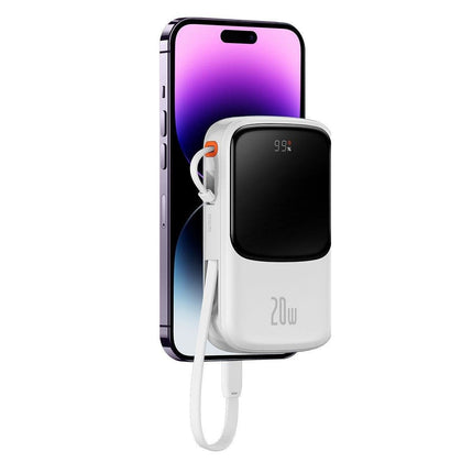 BASEUS Powerbank with fast charging 10000mAh 20W QC-PD-SCP-FCP cable Iphone Lightning white – image 7