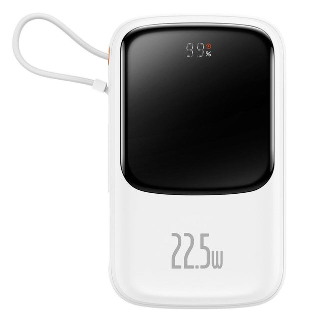 BASEUS Powerbank with high-speed charging 10000mAh 22.5W QC-PD-SCP-FCP USB-C cable white