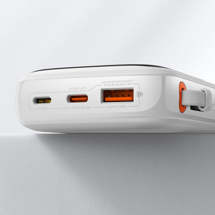 BASEUS Powerbank with high-speed charging 10000mAh 22.5W QC-PD-SCP-FCP USB-C cable white – image 10