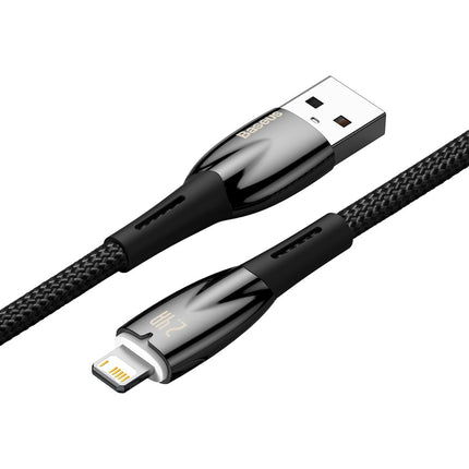 BASEUS Glimmer Series USB-A Iphone Lightning 480Mb-s 2.4A 2m black – image 4