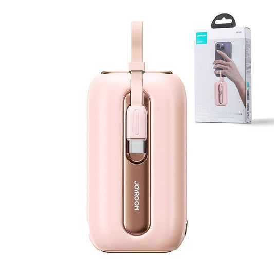 JOYROOM Powerbank 10000mAh Colorful Series 22.5W with USB-C and Iphone Lightning Pink