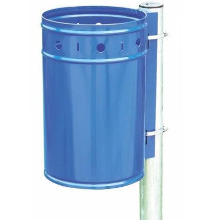 GSG24 Steel waste basket fixed to 20L bar blue