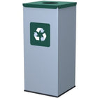 GSG24 Metal basket for waste disposal 30x30x70cm 60L SZKŁO - green cover