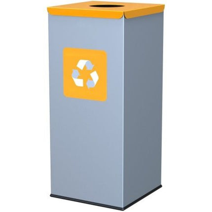 GSG24 Metal basket for waste separation 30x30x70cm 60L PLASTIK - yellow cover
