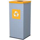 GSG24 Metal basket for waste separation 30x30x70cm 60L PLASTIK - yellow cover