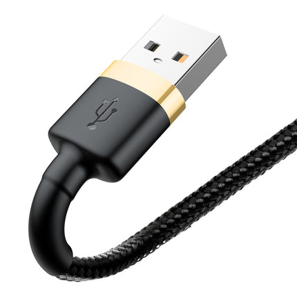 BASEUS Robust cable in USB wrapper for iPhone Lightning QC3 1m - black and gold – image 3