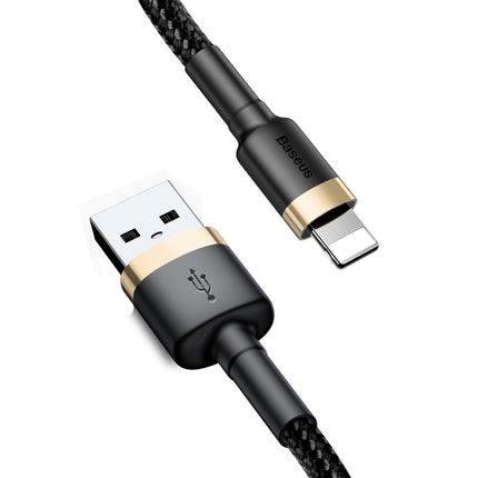 BASEUS Robust cable in USB wrapper for iPhone Lightning QC3 1m - black and gold – image 4