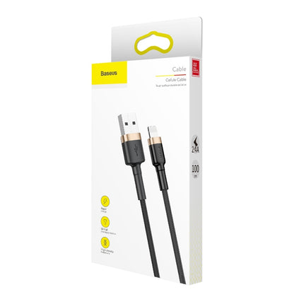 BASEUS Robust cable in USB wrapper for iPhone Lightning QC3 1m - black and gold – image 9