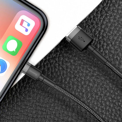 BASEUS Durable cable in USB hose for iPhone Lightning QC3 2m - black – image 7