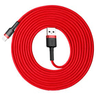 BASEUS Durable nylon cable USB cable - iPhone Lightning QC3 3m - red