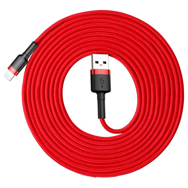 BASEUS Durable nylon cable USB cable - iPhone Lightning QC3 3m - red