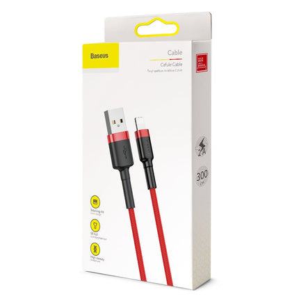 BASEUS Durable nylon cable USB cable - iPhone Lightning QC3 3m - red – image 9