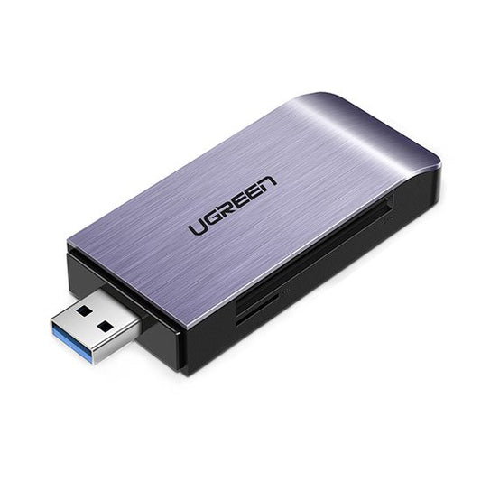 UGREEN SD/Micro SD/CF/MS memory card reader USB 3.0 plugin - grey