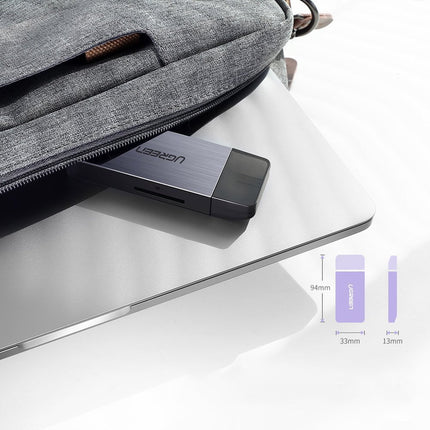 UGREEN SD/Micro SD/CF/MS memory card reader USB 3.0 plugin - grey – image 11