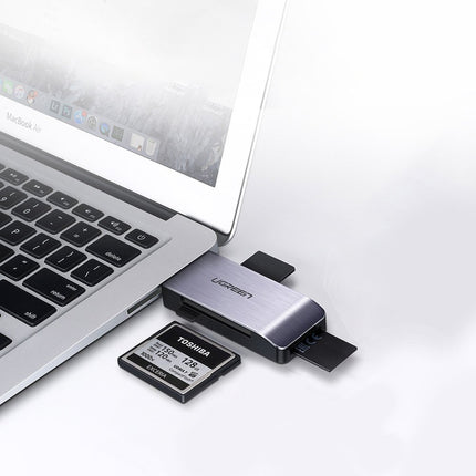 UGREEN SD/Micro SD/CF/MS memory card reader USB 3.0 plugin - grey – image 7