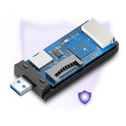 UGREEN SD/Micro SD/CF/MS memory card reader USB 3.0 plugin - grey – image 9