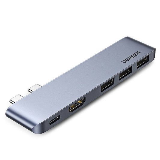 UGREEN Multifunction HUB port to MacBook Pro / Air 2x USB-C on USB-C HDMI 3x USB 3.0 - grey