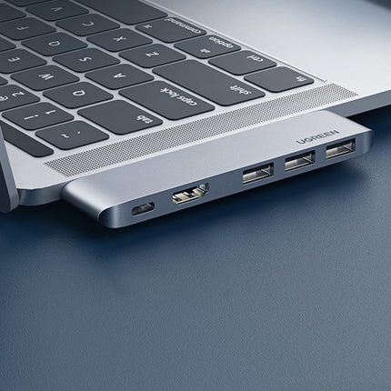 UGREEN Multifunction HUB port to MacBook Pro / Air 2x USB-C on USB-C HDMI 3x USB 3.0 - grey – image 2