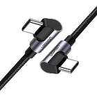 UGREEN Angular cable with USB-C side plug on USB-C Quick Charge 1m - grey