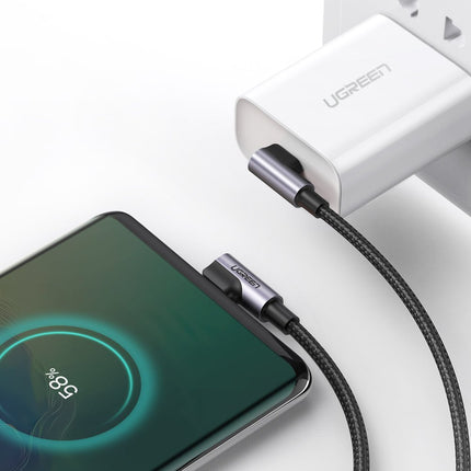 UGREEN Angular cable with USB-C side plug on USB-C Quick Charge 1m - grey – image 6