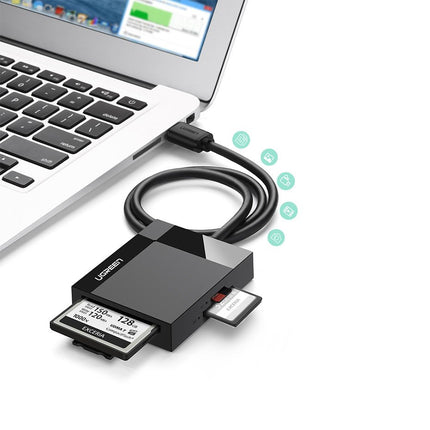 UGREEN SD/Micro SD/CF/MS memory card reader USB 3.0 plugin - grey – image 14