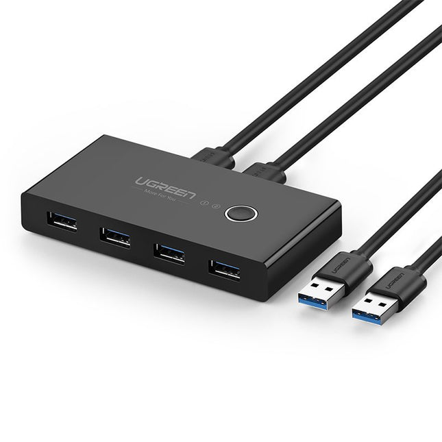 UGREEN Switch box HUB switch 4x USB 3.2 Gen 1 USB splitter for two computers - black