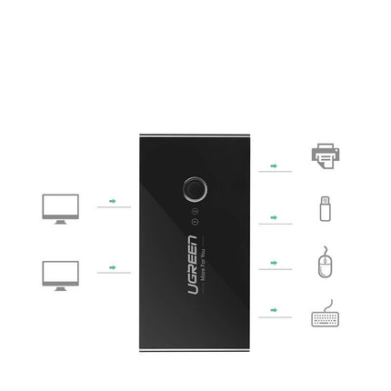 UGREEN Switch box HUB switch 4x USB 3.2 Gen 1 USB splitter for two computers - black – image 2