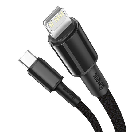 BASEUS Cable for iPhone USB-C - Lightning fast charging 20W 2m - black – image 3