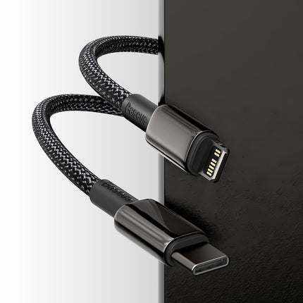BASEUS Cable for iPhone USB-C - Lightning fast charging 20W 1m - all black – image 9