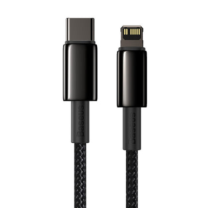 BASEUS Cable for iPhone USB-C - Lightning fast charging 20W 2m - all black – image 7