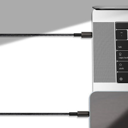 BASEUS Cable for iPhone USB-C - Lightning fast charging 20W 2m - all black – image 8