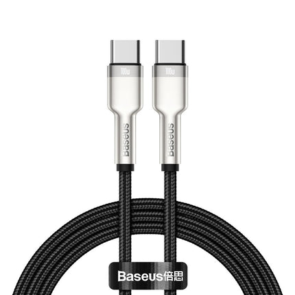 BASEUS USB-C cable - USB-C Caful Metal Data Power Delivery 100W 1m - black