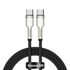 BASEUS USB-C cable - USB-C Caful Metal Data Power Delivery 100W 1m - black