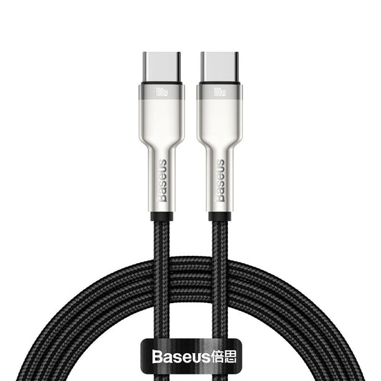 BASEUS USB-C cable - USB-C Caful Metal Data Power Delivery 100W 1m - black