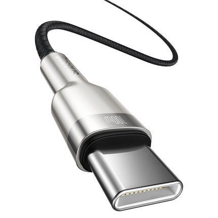 BASEUS USB-C cable - USB-C Caful Metal Data Power Delivery 100W 1m - black – image 2