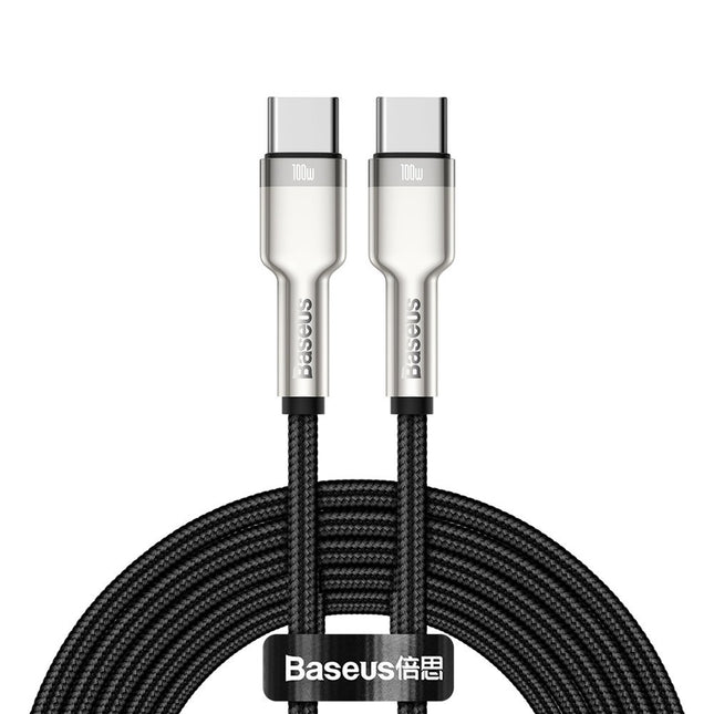 BASEUS USB-C cable - USB-C Caful Metal Data Power Delivery 100W 2m - black