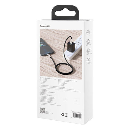 BASEUS Wire iPhone USB-C cable - Lightning Cafule Metal Data Power Delivery 20W 1m - black – image 6