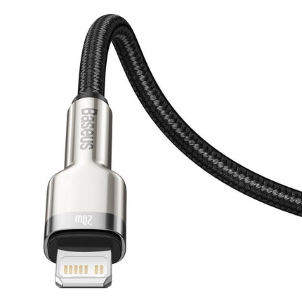 BASEUS Wire iPhone USB-C cable - Lightning Cafule Metal Data Power Delivery 20W 1m - black – image 7