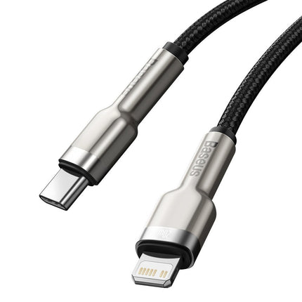 BASEUS Wire iPhone USB-C cable - Lightning Cafule Metal Data Power Delivery 20W 1m - black – image 8