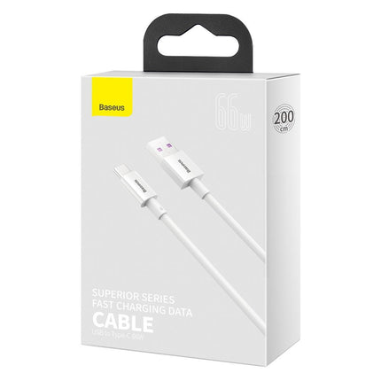 BASEUS Cable Superior USB cable - USB-C 66W 6A 2m - white – image 5