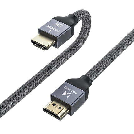 WOZINSKY Strong durable HDMI cable 2.1 8K / 4K / 2K in the fly 2m - silver