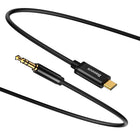 BASEUS Audio stereo cable audio transition AUX 3.5mm Mini Jack - USB-C 120cm - black