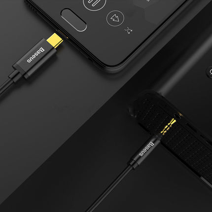 BASEUS Audio stereo cable audio transition AUX 3.5mm Mini Jack - USB-C 120cm - black – image 11
