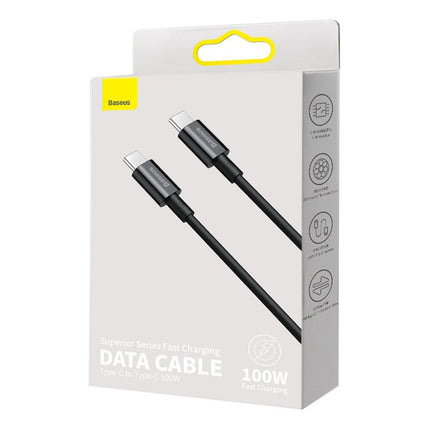BASEUS Cable USB-C Superior cable - USB-C fast charging 100W 5A 2m - black – image 5
