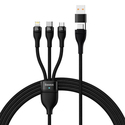 BASEUS USB-C cable 4w1 cable for USB-C / iPhone Lightning / micro USB 1.2m - black