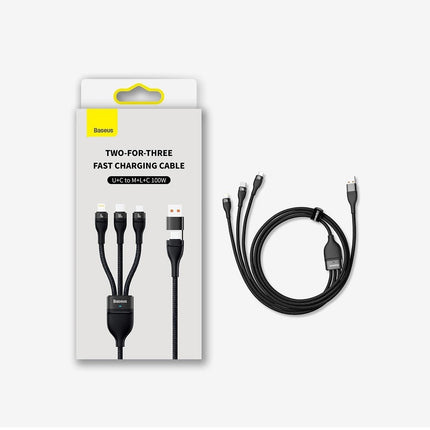 BASEUS USB-C cable 4w1 cable for USB-C / iPhone Lightning / micro USB 1.2m - black – image 16