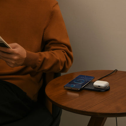 BASEUS Double QI wireless charger with USB-C 20W display - black – image 10