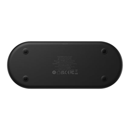 BASEUS Double QI wireless charger with USB-C 20W display - black – image 4